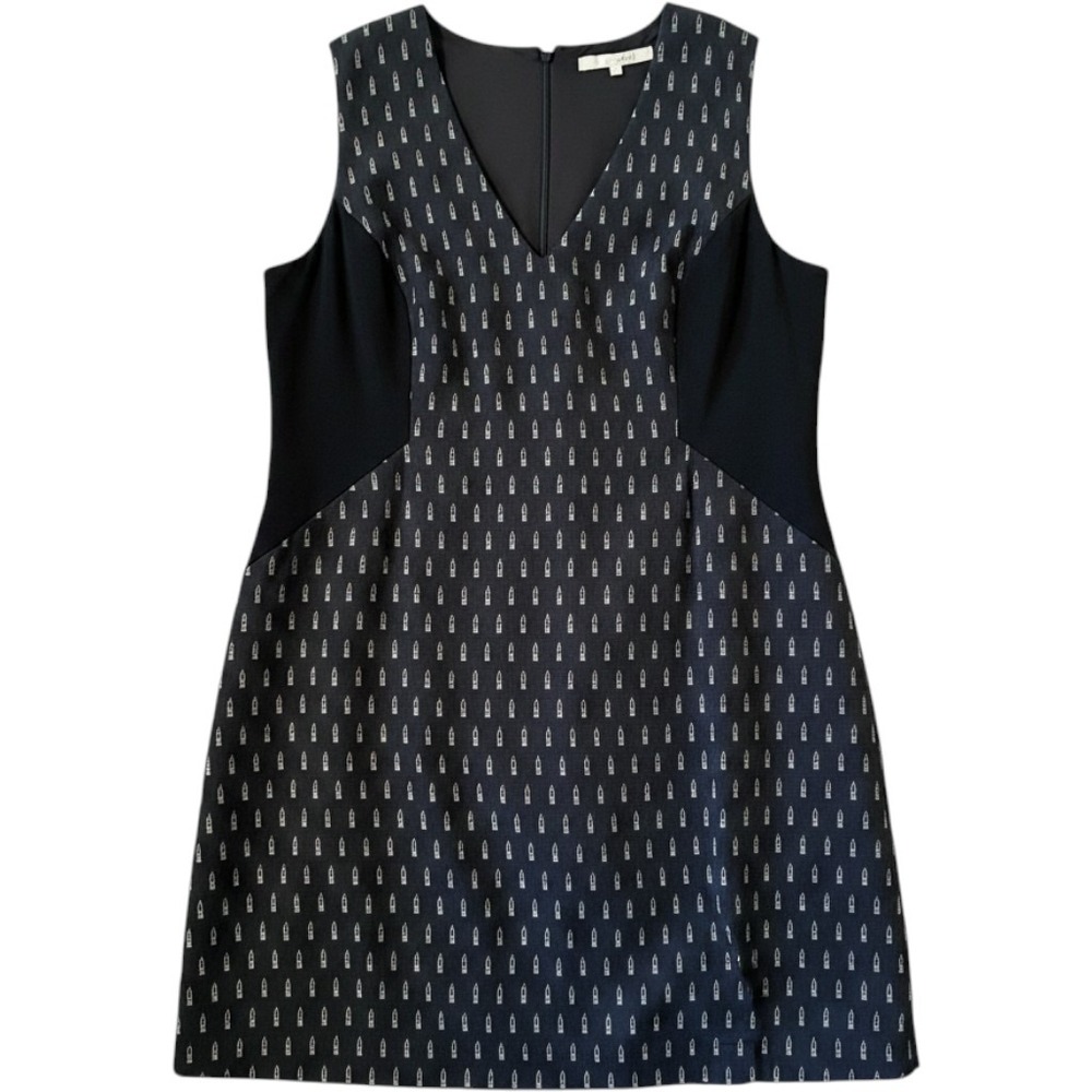 Hutch Lipstick Print Dress 16W Black V-Neck Sleeveless Shift‎ Novelty Whimsical